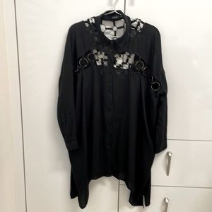 millau shirt with brass hardware detail